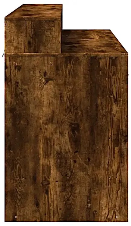 Biurko podświetlane 120 cm przydymiony dąb - Duna