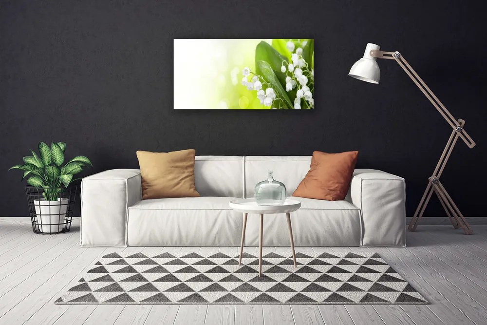 Obraz Canvas Konwalie Liście Kwiaty Łąka