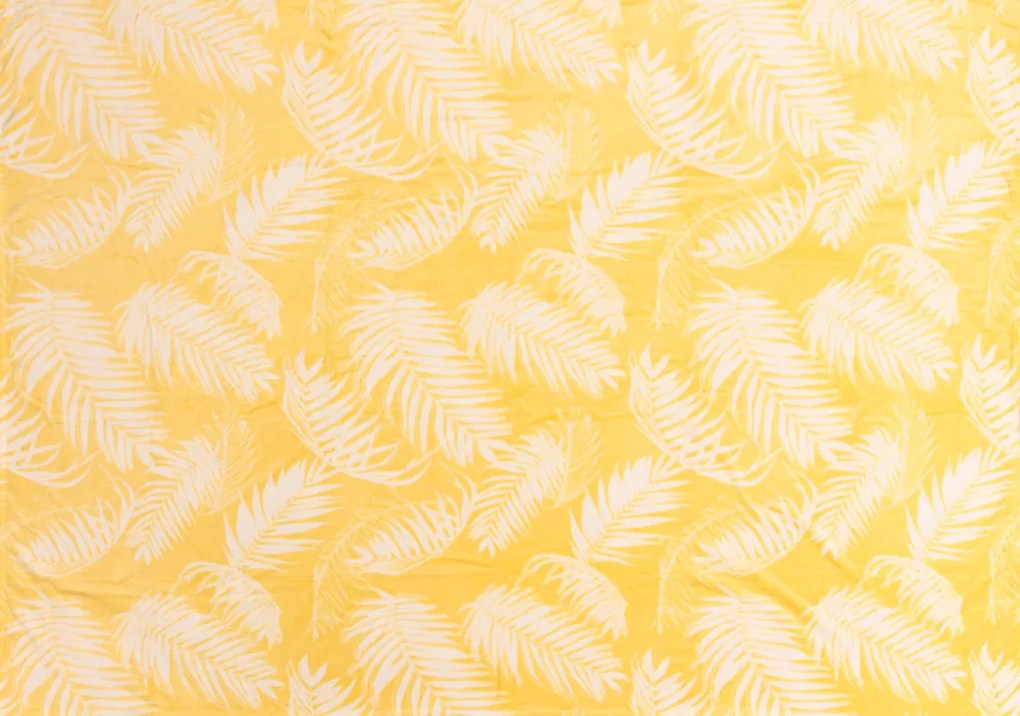 Żółty koc z mikropluszu FIEN, 150x200 cm