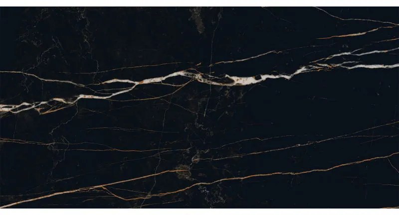 Mexen Flamingo Black próbka gresu szkliwionego rekt. G1, płytka podłogowo-ścienna, wysoki połysk - TL215-00-S