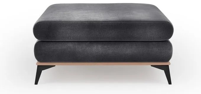 Ciemnoszary puf z aksamitnym obiciem Windsor &amp; Co Sofas Astre