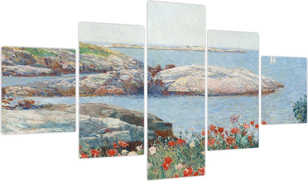 Obraz - Childe Hassam, Poppies,  Isles of Shoals, reprodukcje (125x70 cm)