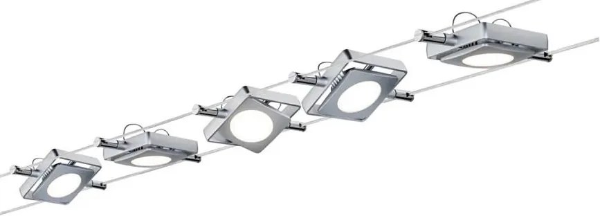 Paulmann 94108 - Zestaw 5x LED 4,3W MAC 230V matowy chrom, oprawa punktowa