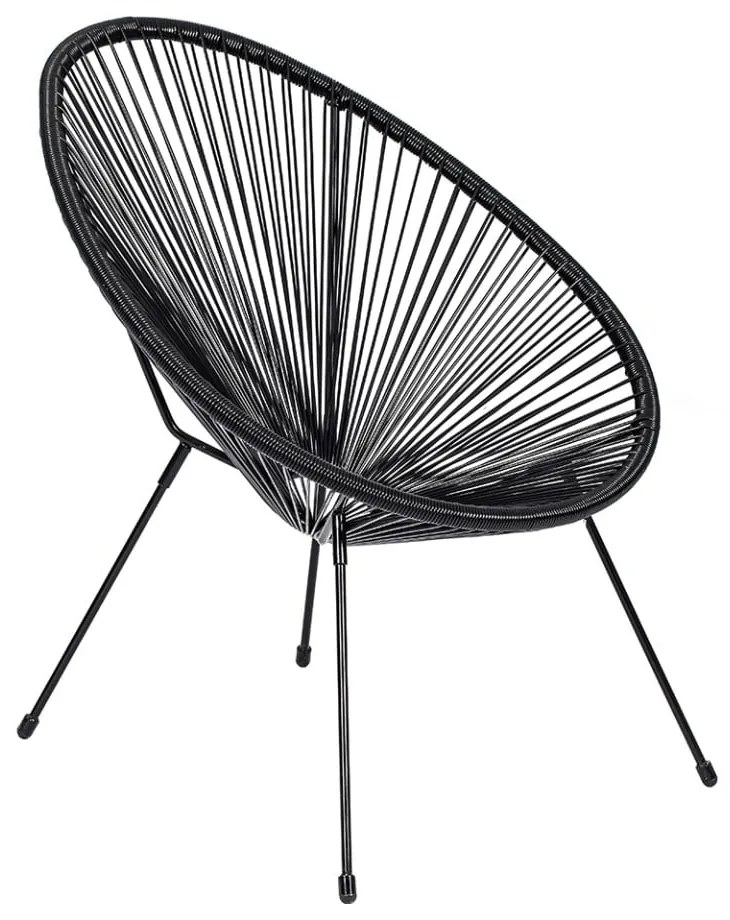 Czarny metalowy/plastikowy fotel ogrodowy Avocado Comfort – Bonami Selection