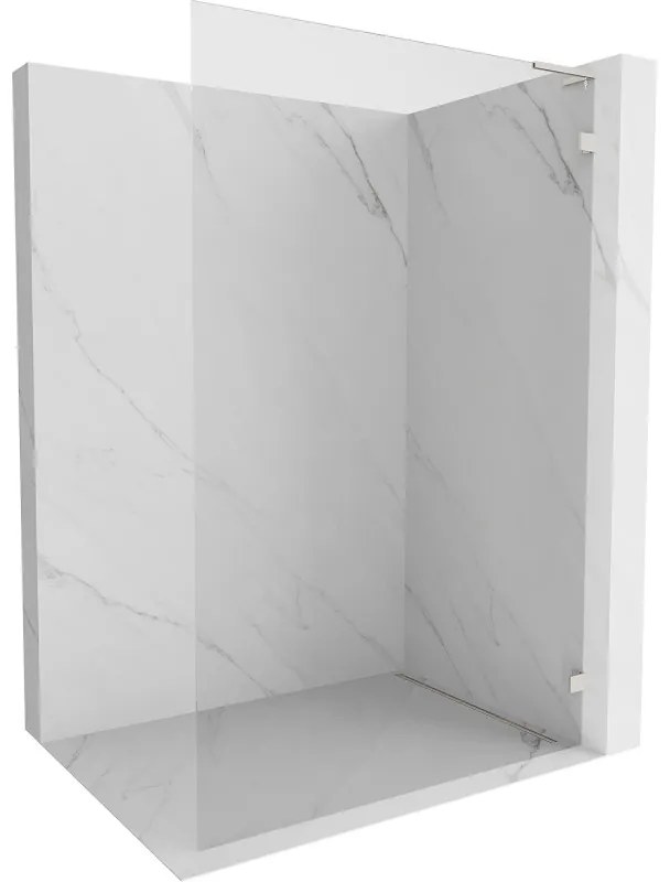 Mexen Lunar L ścianka prysznicowa Walk-in prawa 80 x 200 cm, transparent 8 mm, nikiel szczotkowany - 830L-080-000-97-00-P