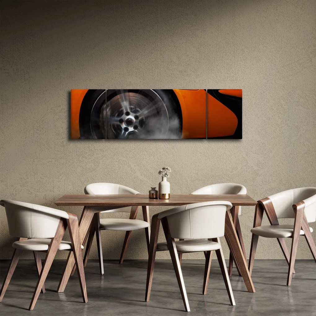 Obraz - Pomarańczowy samochód sportowy (170x50 cm)