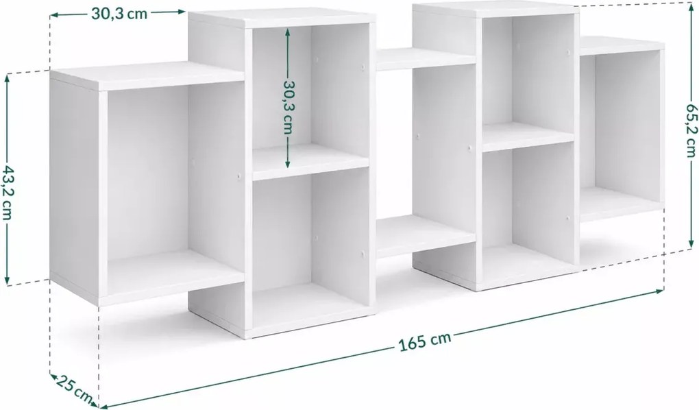 Półka wisząca Rinn 165 cm regał ścienny nowoczesny do salonu biura pokoju