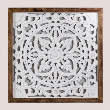 Panel Dekoracyjny Kwadratowy 65x65 Cm Z Drewna Narmadas A - Sklum