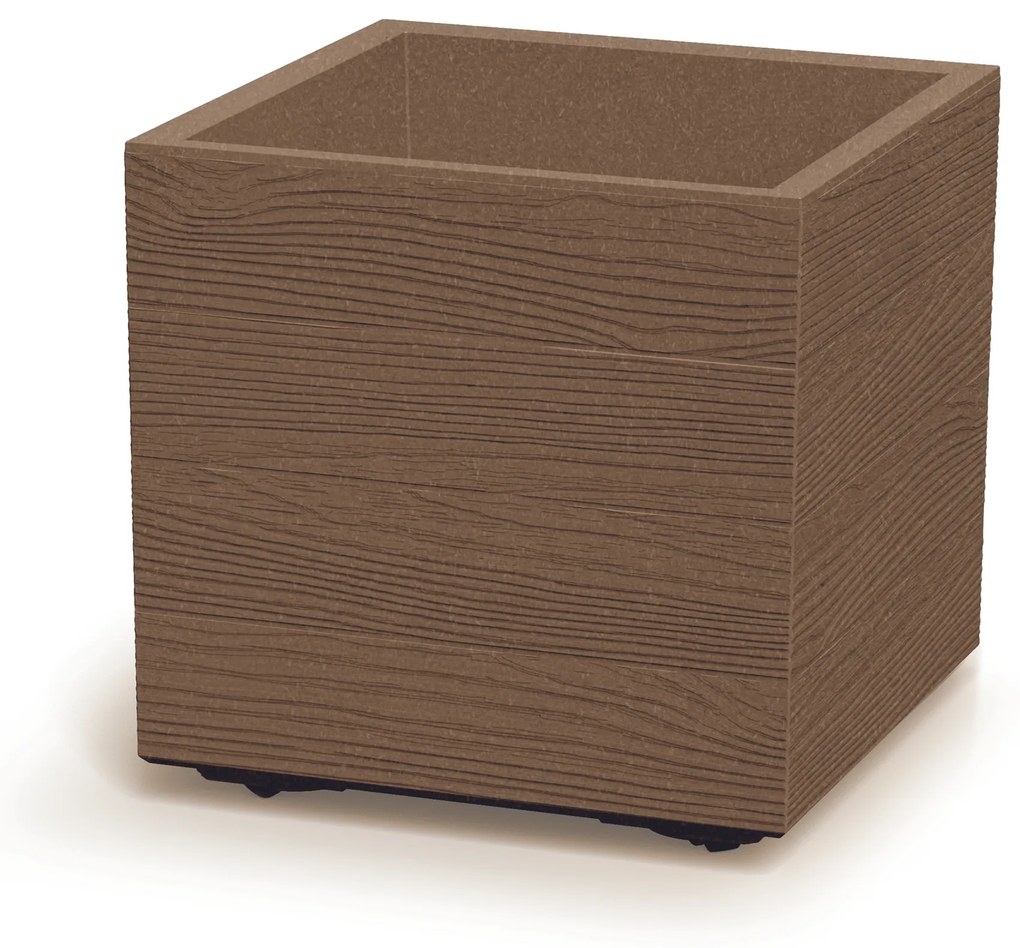 Doniczka Madera Square ECO Wood 38,5x38,5x37 cm brązowa PROSPERPLAST