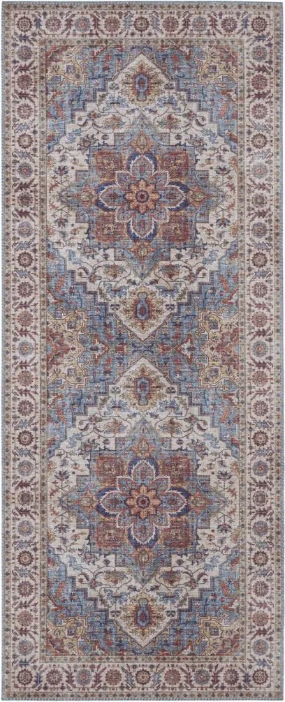 Dywan klasyczny orientalny Asmar cyjan niebieski 80 cm x 200 cm