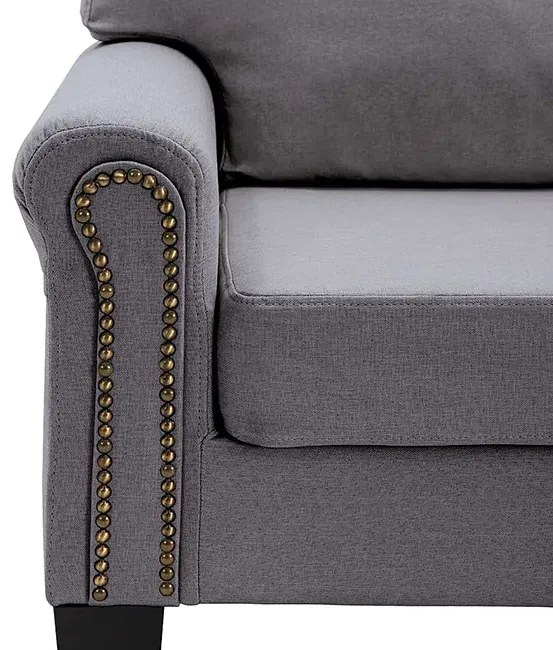 Luksusowa dwuosobowa sofa jasnoszara - Alaia 2X