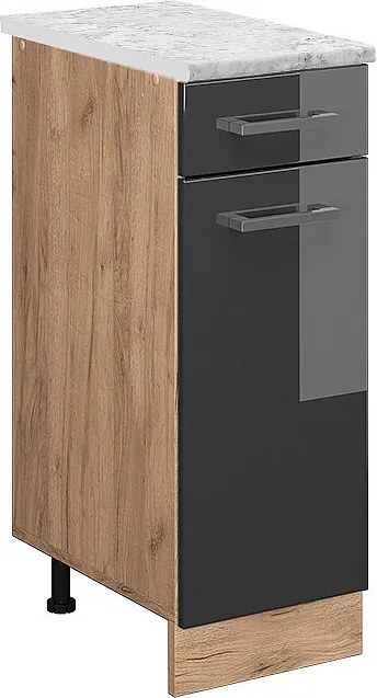 Szafka dolna do kuchni antracyt wysoki połysk 30x60x81.6 r-line