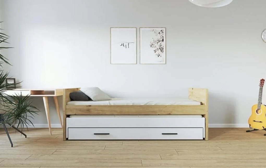 Moduł VERSO F/1S dąb rzemieślniczy 90x200 cm z miejscem do przechowywania