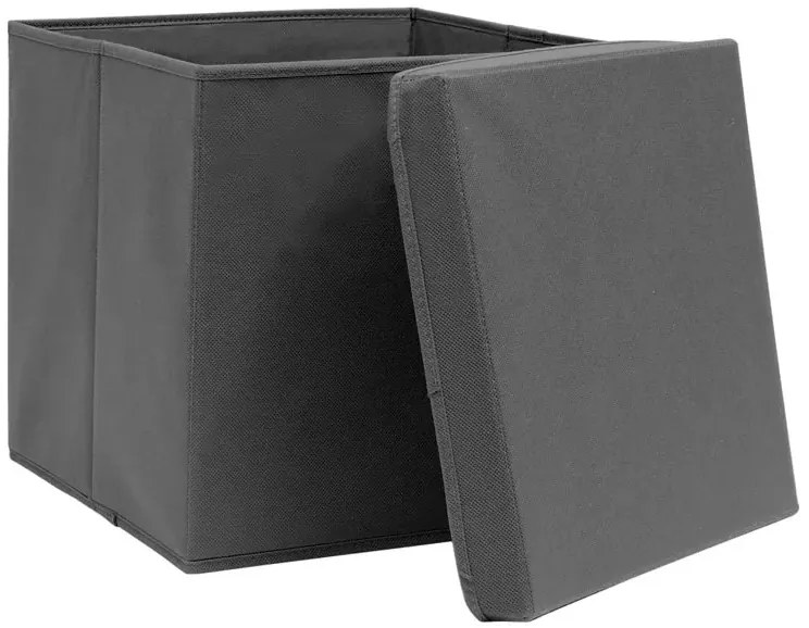 Komplet szary 4 zamykanych pudełek D5-B81