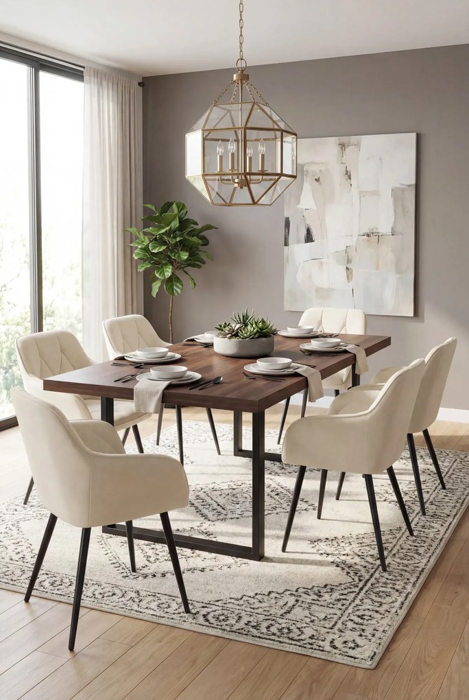 Zestaw 2 kremowych krzeseł welurowych A0-N18