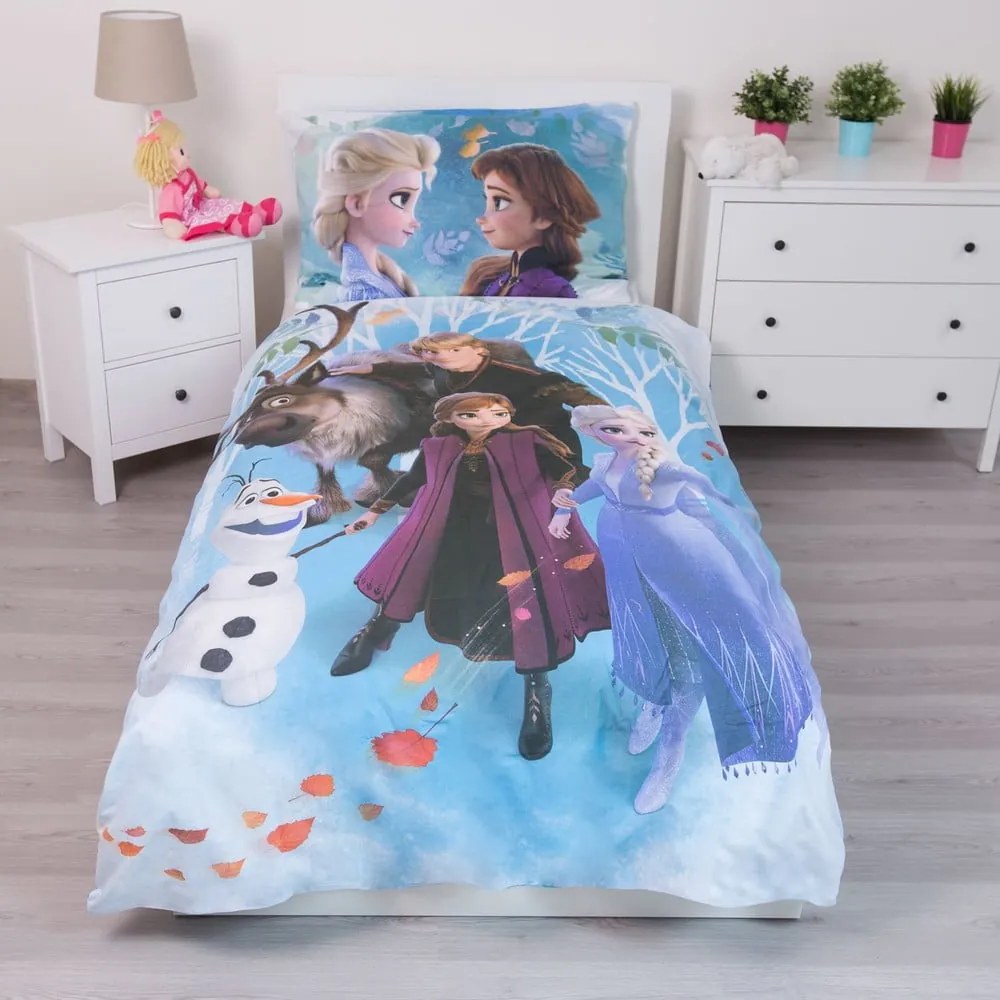 Bawełniana pościel dziecięca jednoosobowa 140x200 cm Frozen – Jerry Fabrics