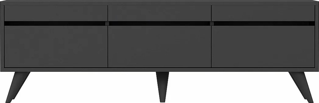 Stojak pod TV – 150 x 30 x 48 cm – antracyt – płyta wiórowa pokryta melaminą