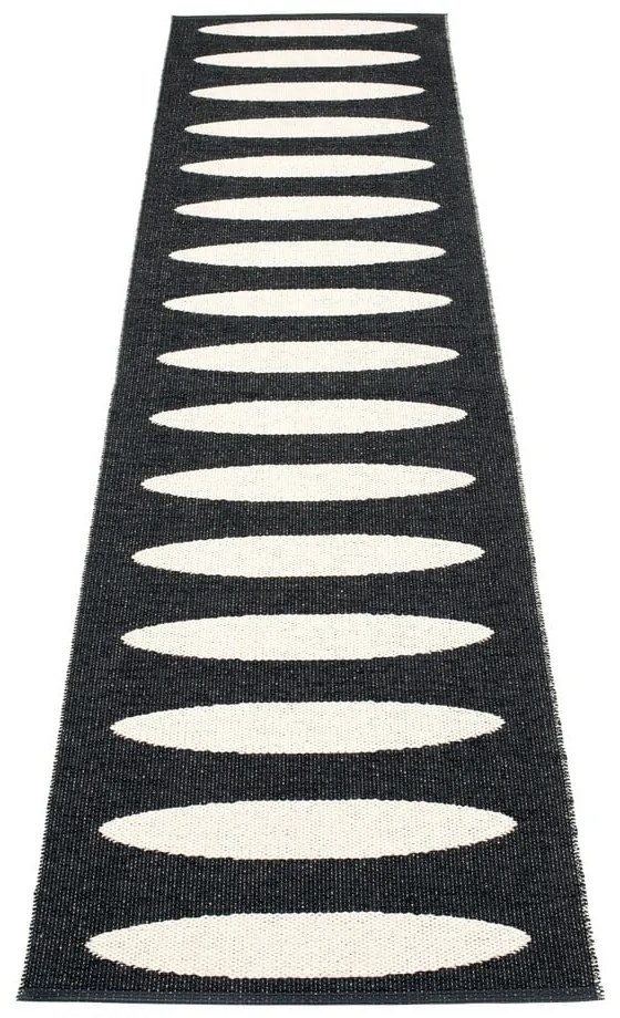 Czarny chodnik odpowiedni na zewnątrz 70x300 cm Ella Black – Pappelina