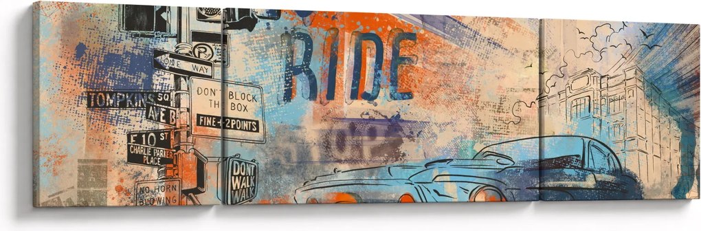 Obraz - Urodzony by jeździć (170x50 cm)