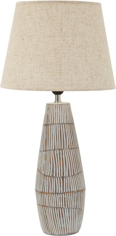 Kremowa lampa stołowa z tekstylnym kloszem (wysokość 69,5 cm) Hanoi – Mauro Ferretti