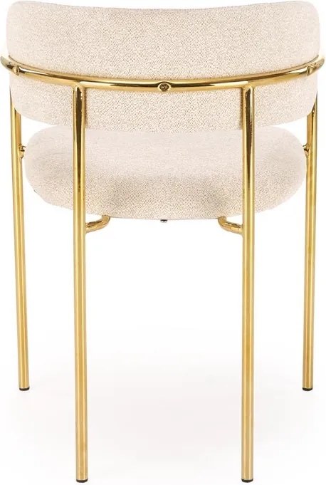 Krzesło na złotym stelażu K537 Halmar