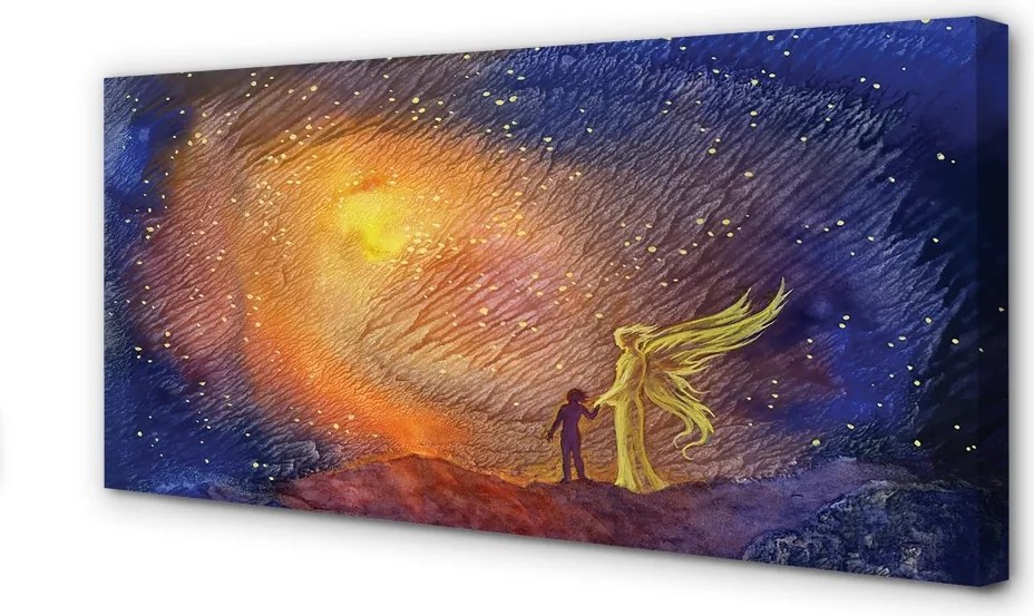 Duży obraz na płótnie Człowiek na Tle Nieba