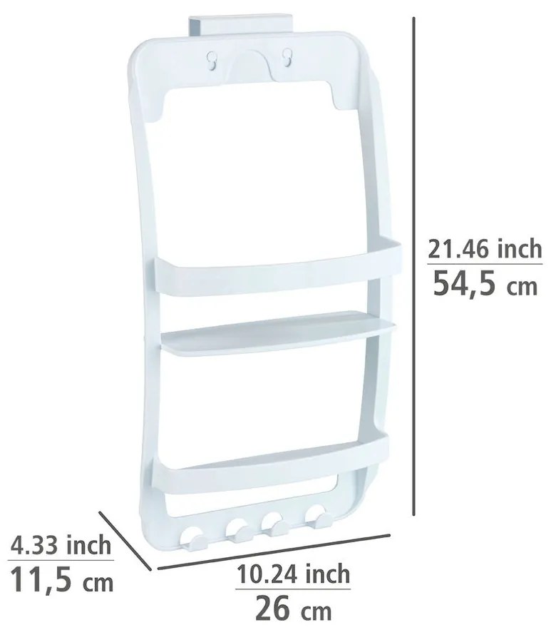 Uniwersalna półka łazienkowa - półka do montowania na kabinie lub drzwiach w łazience, WENKO