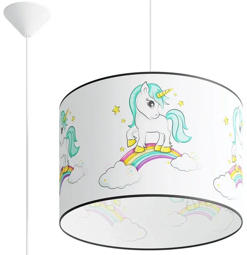 Lampa dla dzieci z jednorożcem na abażurze - 3X A587 D0-R99