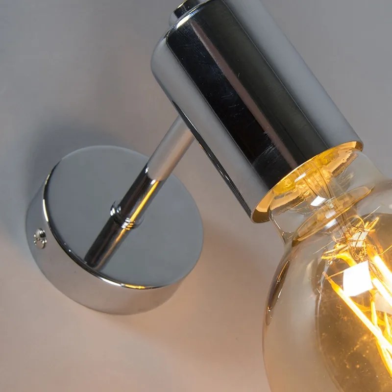 Zestaw 2 Nowoczesnych lamp ściennych chrom - Facil Nowoczesny Oswietlenie wewnetrzne