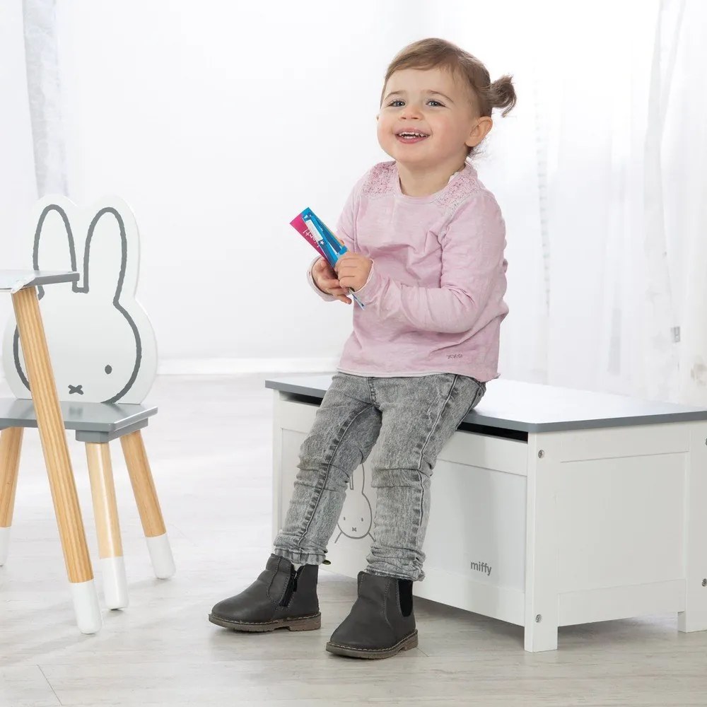 Biały pojemnik dziecięcy 60x32x30 cm Miffy – Roba