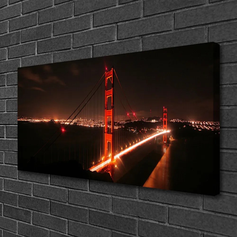 Duży obraz na płótnie Stalowy Most nad Rzeką