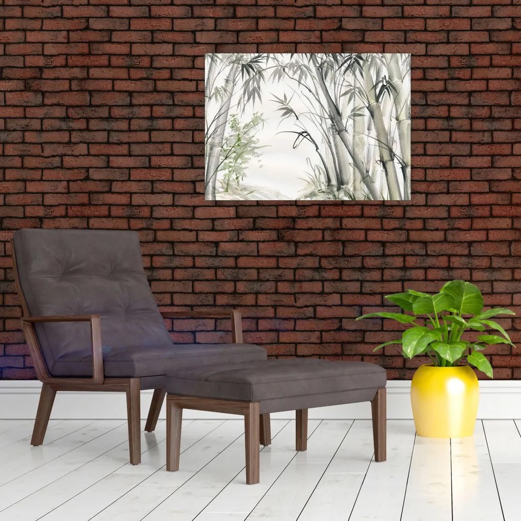 Obraz - Bambusy, rysunek (70x50 cm)