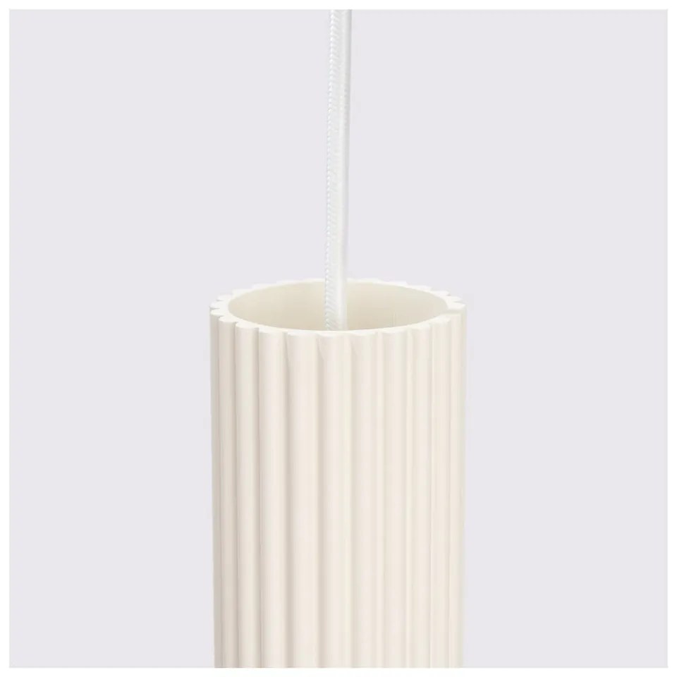 Kremowa lampa wisząca Gleam – Sollux