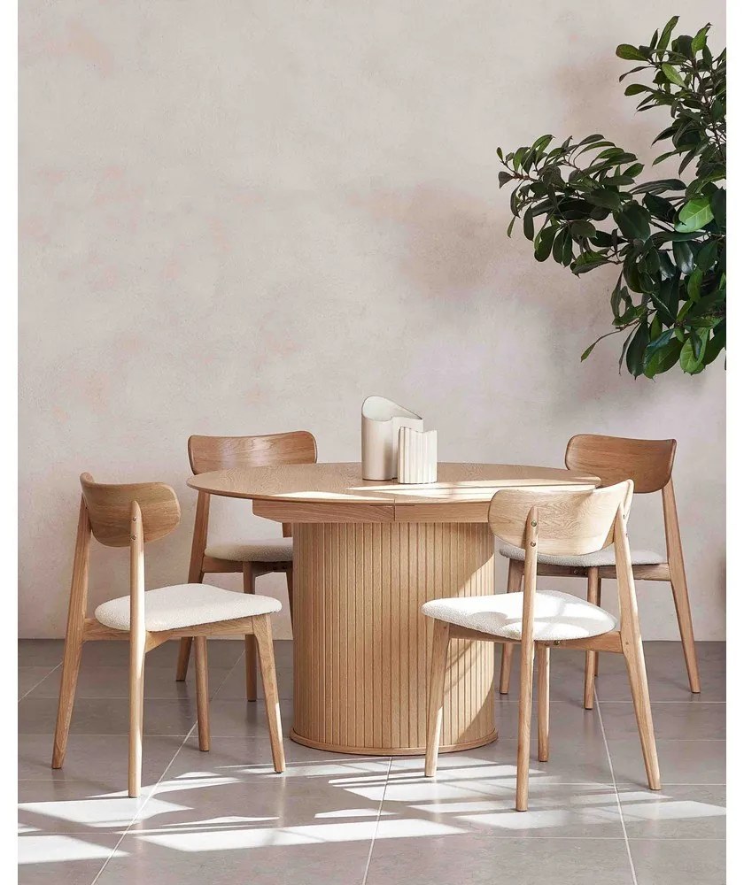 Kremowo=naturalne krzesło Elim – Unique Furniture