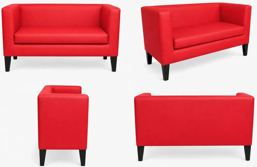 Sofa Monaco : Kolor nogi - Venge, Kolor tkaniny - EKO-SKÓRA - 15D, Typ tkaniny - Eko-skóra , Wysokość nogi - 20 cm