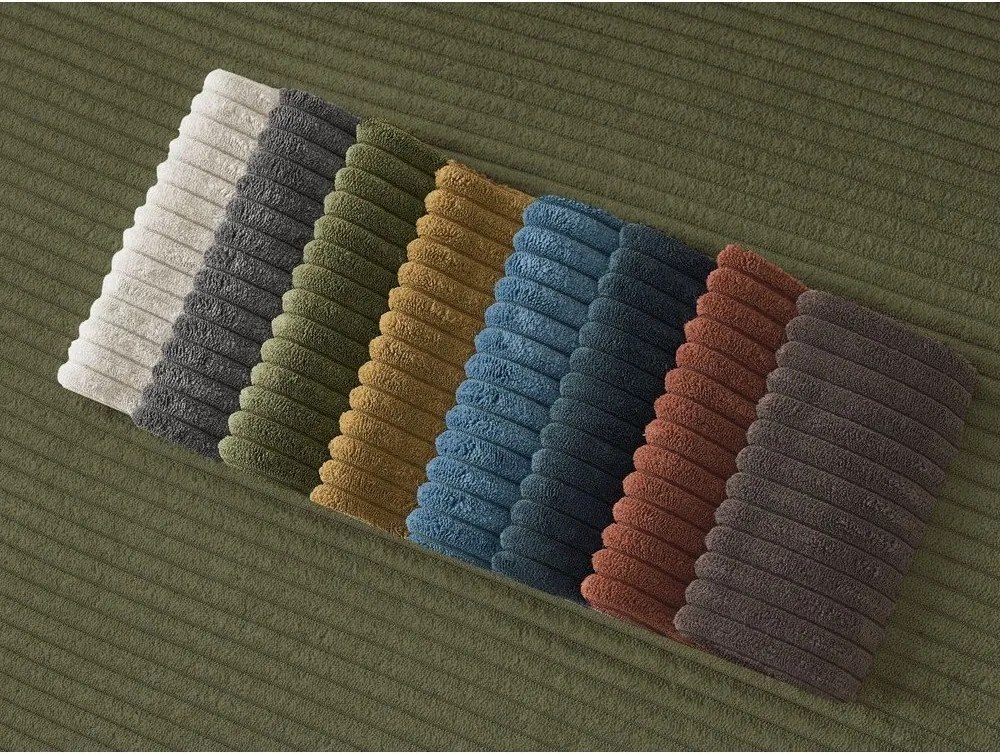 Zielona sztruksowa sofa 242 cm Giorgia – Bobochic Paris