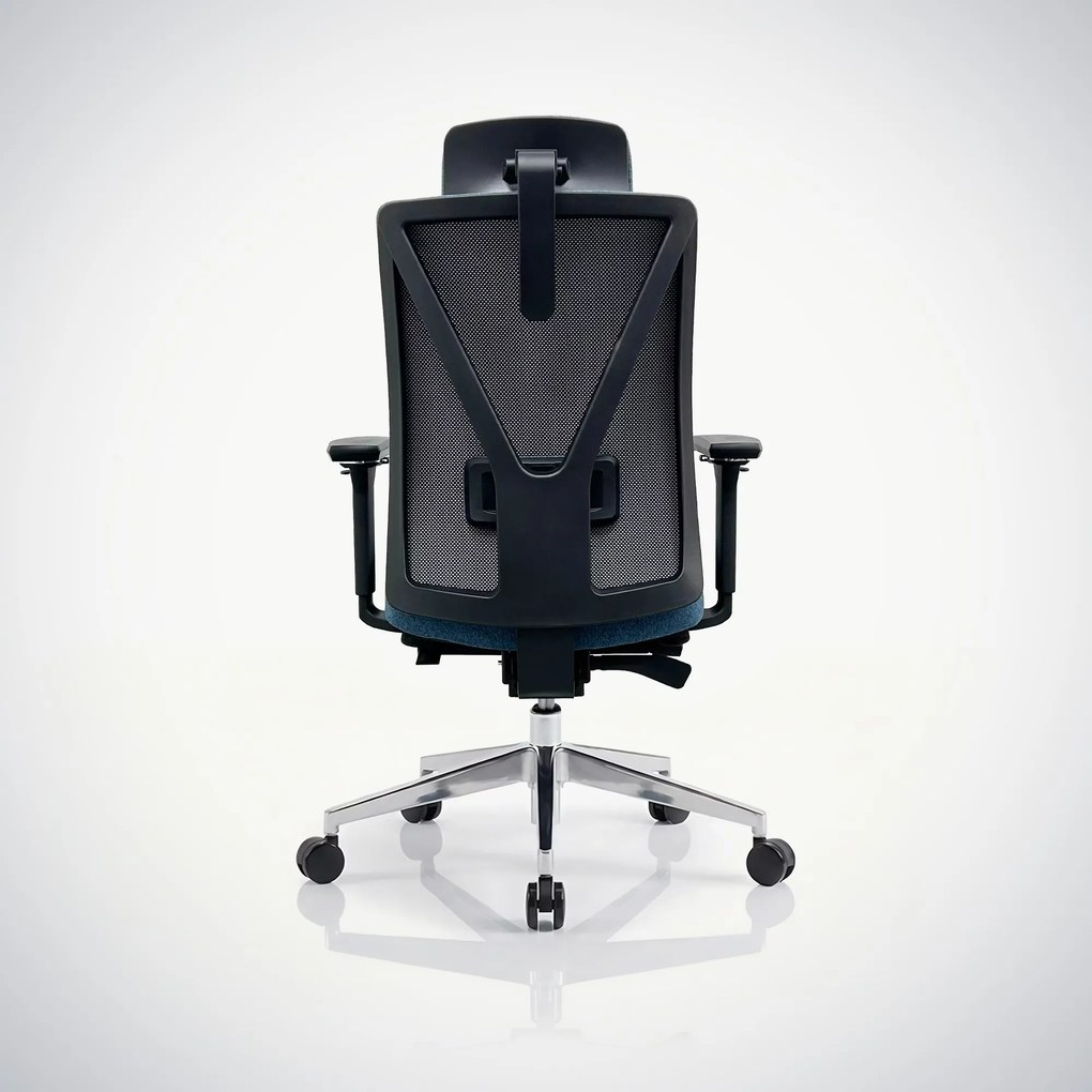 Fotel biurowy ergonomiczny obrotowy ciemnoniebieski: VECTOR