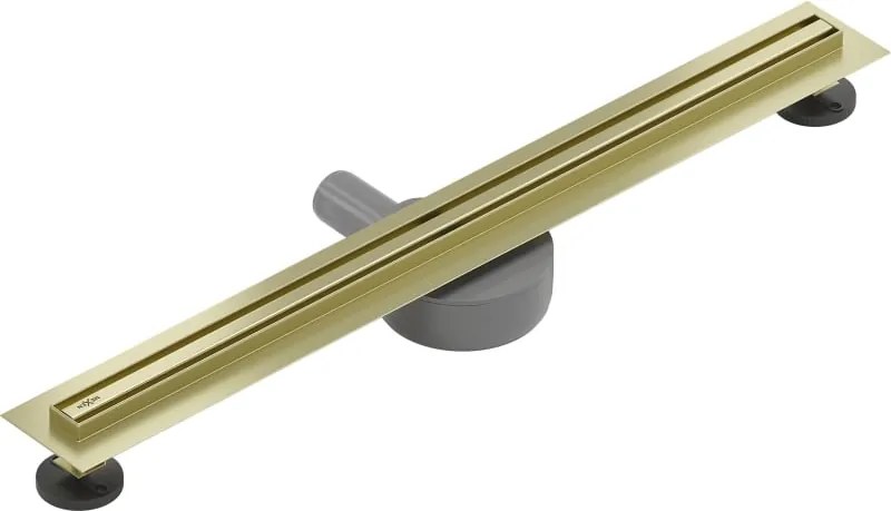 Mexen Flat 360° Slim odpływ liniowy obrotowy 60 cm, złoty szczotkowany - 1A41060