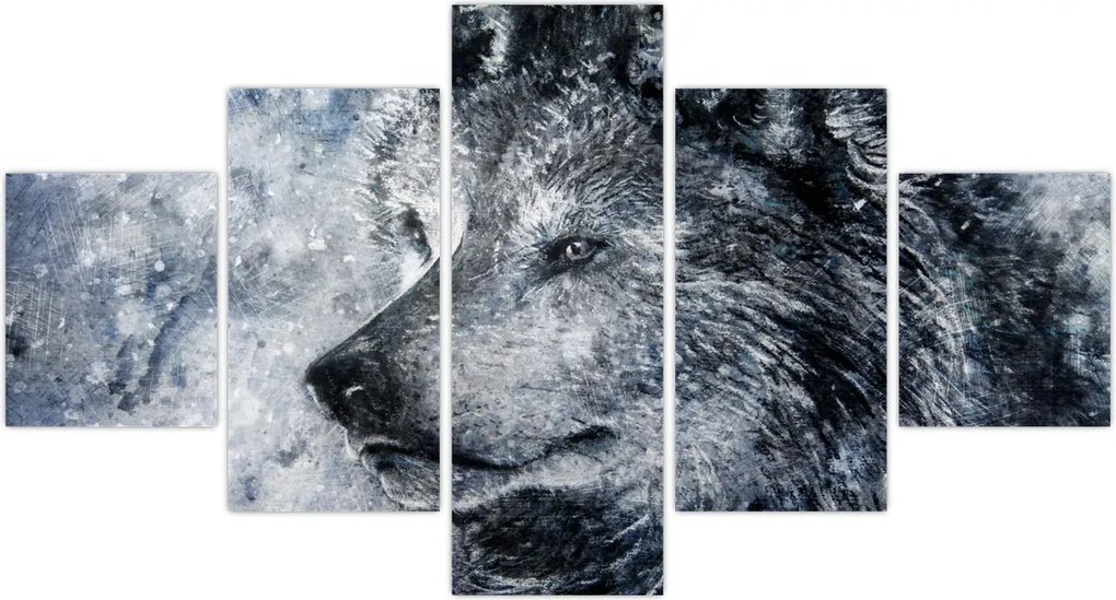 Obraz - Wilk z kreskówki (125x70 cm)
