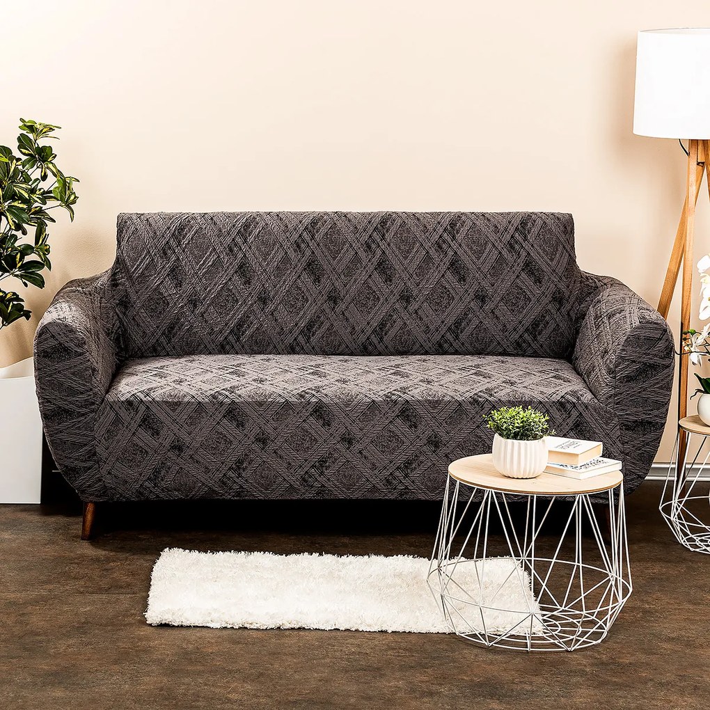 4Home Multielastyczny pokrowiec na kanapę 2-osobową Comfort Plus szary, 140 - 180 cm, 140 - 180 cm