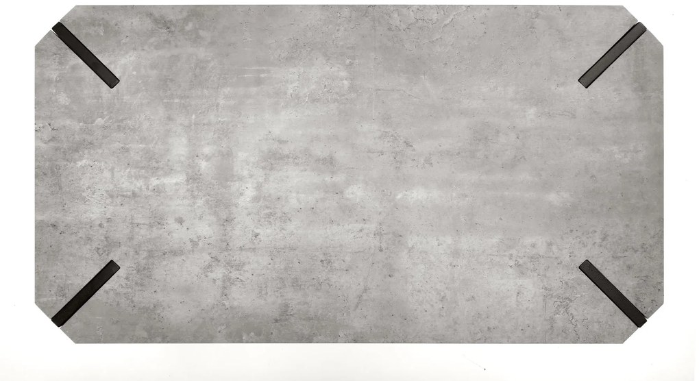 Ława prostokątna MDF beton/czarny 110/60/42 cm EMILY