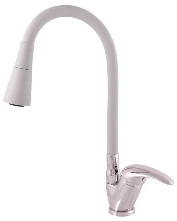 RAV Slezák SA006.0/13S - Bateria zlewozmywakowa SAZAVA 35,6 cm szara/błyszczący chrom