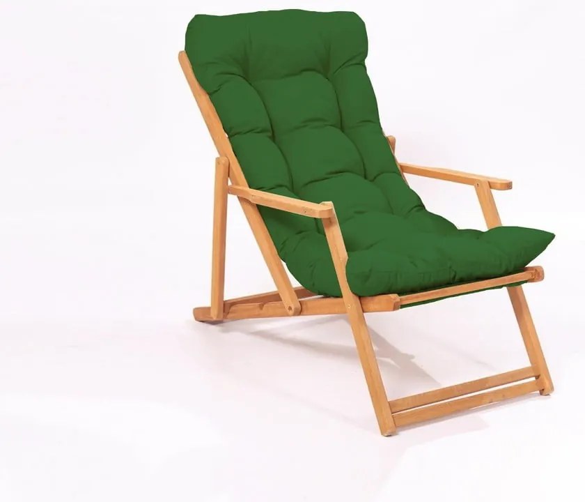 Zielony zestaw mebli ogrodowych z litego drewna bukowego dla 2 osób – Floriane Garden