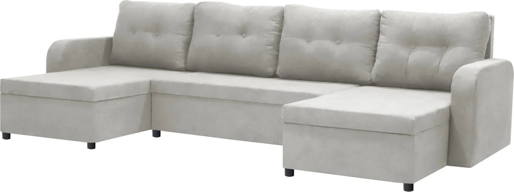 Narożnik U z funkcją spania BERLIN Beżowy