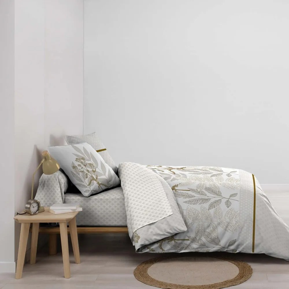 Beżowa bawełniana pościel dwuosobowa z prześcieradłem/6-częściowa 240x220 cm Raoni – douceur d'intérieur