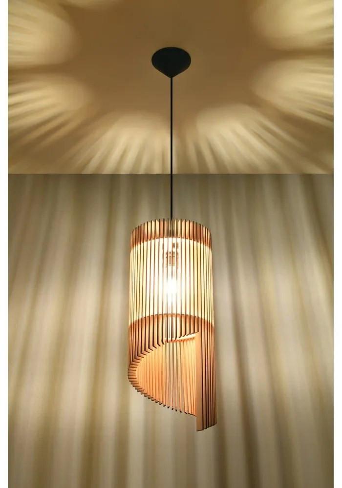 Drewniana lampa wisząca Sollux Limpezia
