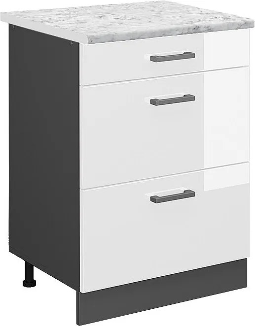 Szafka dolna do kuchni biały wysoki połysk 60x60x81.6 r-line