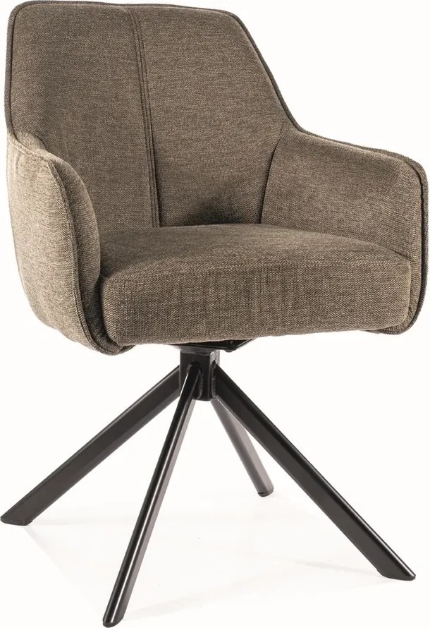 Obrotowe krzesło kubełkowe z lamówką Notti Brego