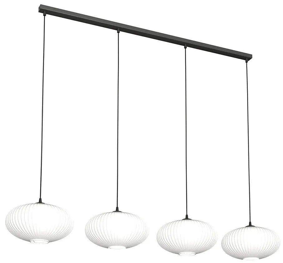 Szklana lampa wisząca z mlecznymi kloszami - 5X D174 Z7-R97