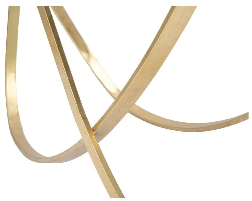 Konsola w czarno-złotym kolorze ze szklanym blatem 40x120 cm Ring – Mauro Ferretti